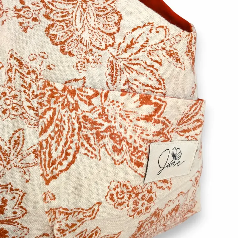 Sac Hobo Toile de Jouy Orangé