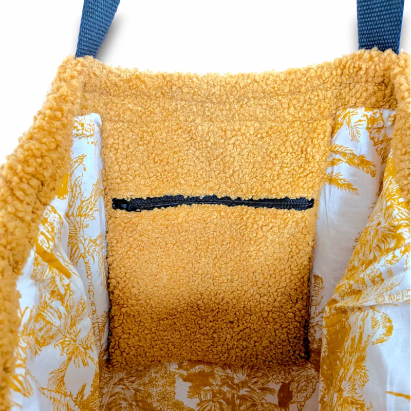 Sac Cabas XL Bouclette jaune
