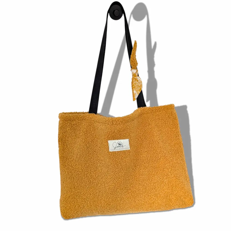 Sac Cabas XL Bouclette jaune