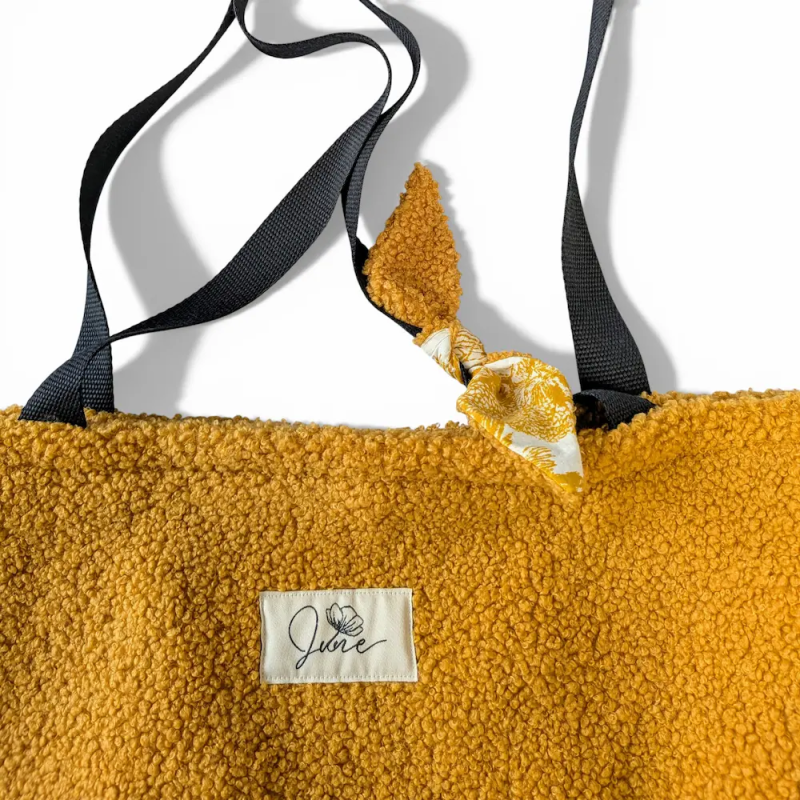 Sac Cabas XL Bouclette jaune
