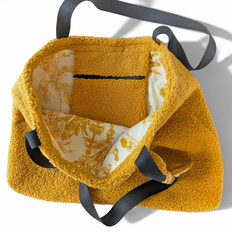 Sac Cabas XL Bouclette jaune