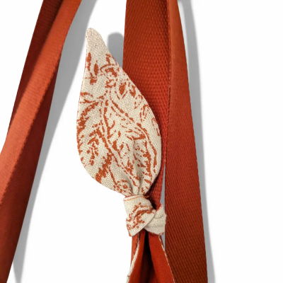 Sac Cabas XL Toile de Jouy Orangé