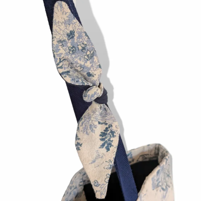 Sac Cabas XL Toile de Jouy Bleue