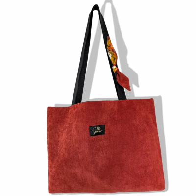 Sac Cabas XL Terracotta Velvet