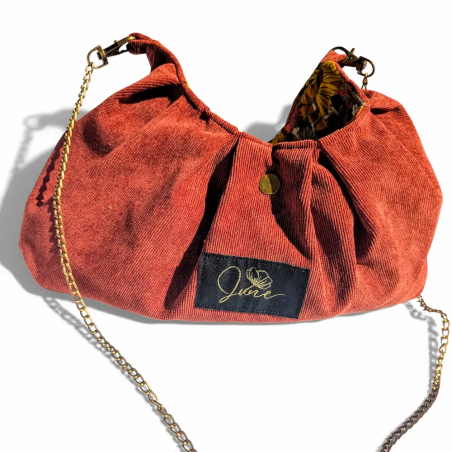 Sac Rétro Terracotta Velvet