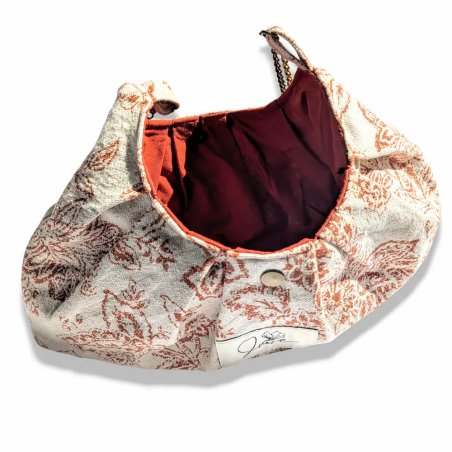 Sac Rétro Toile de Jouy Orangé