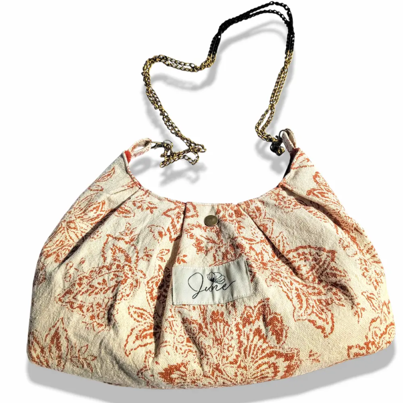 Sac Rétro Toile de Jouy Orangé