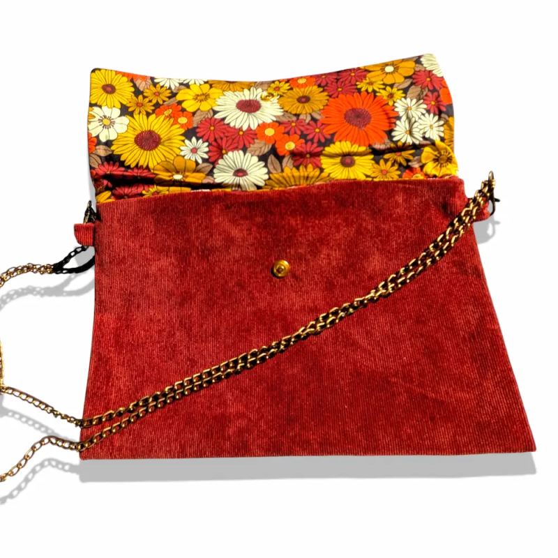 Pochette de soirée Terracotta Velvet