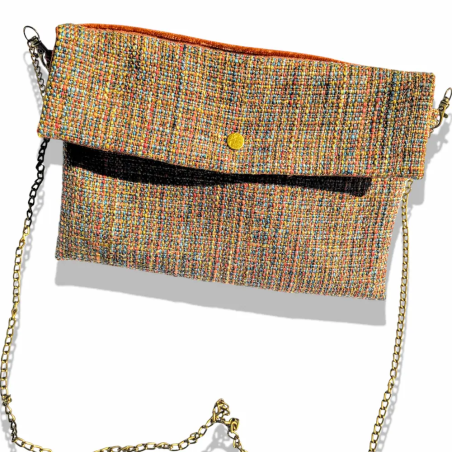 Pochette de soirée Tweed Orangé