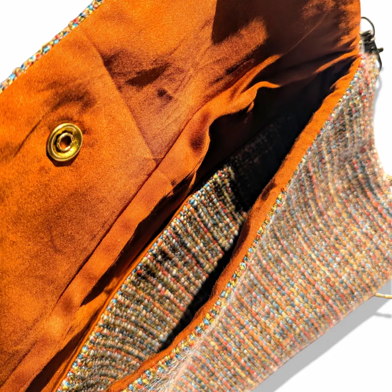 Pochette de soirée Tweed Orangé