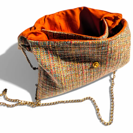 Pochette de soirée Tweed Orangé