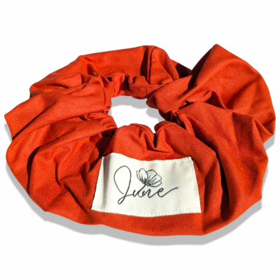 Crunchy Chouchou Tweed orangé