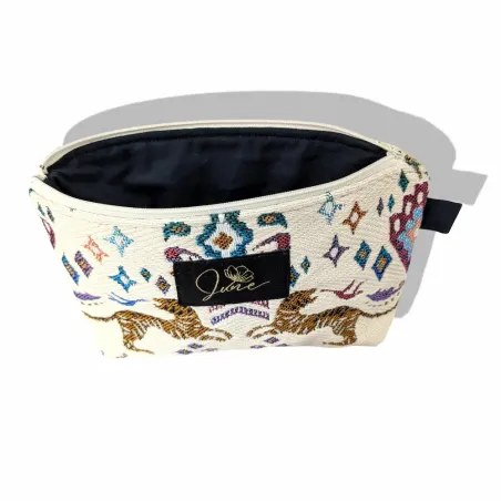 Trousse zippée L Jacquard Tigre