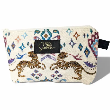Trousse zippée L Jacquard Tigre