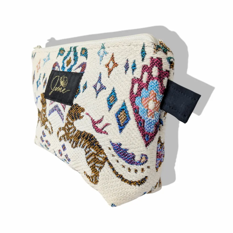 Trousse zippée L Jacquard Tigre